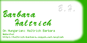 barbara haltrich business card